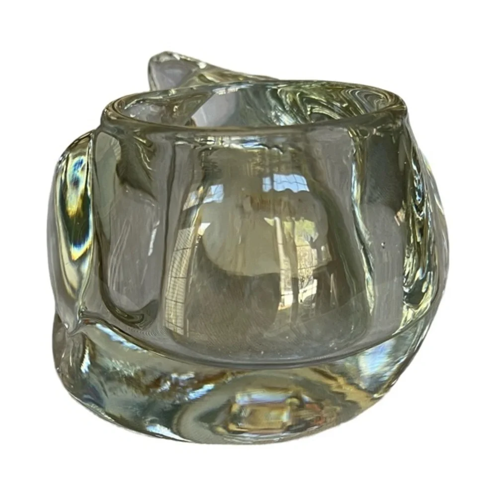 Vintage Indiana Glass Company Cat Votive / Tea Light Holder
